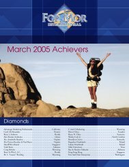 March 2005 Achievers - ForMor International