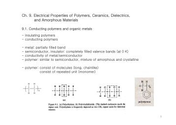 Ch. 9. Electrical Properties of Polymers, Ceramics, Dielectrics, and ...