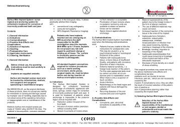 Mini Implant Technical Information - American Orthodontics