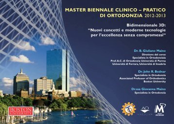 master biennale clinico â pratico di ortodonzia ... - Gruppo Micerium