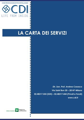 LA CARTA DEI SERVIZI - CDI