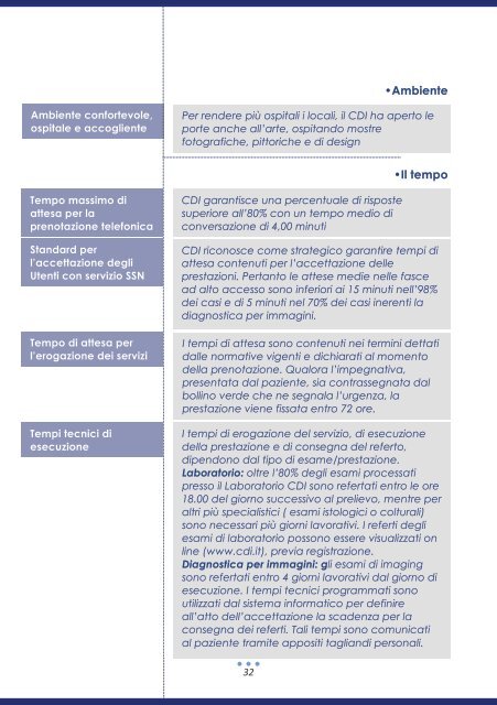 LA CARTA DEI SERVIZI - CDI