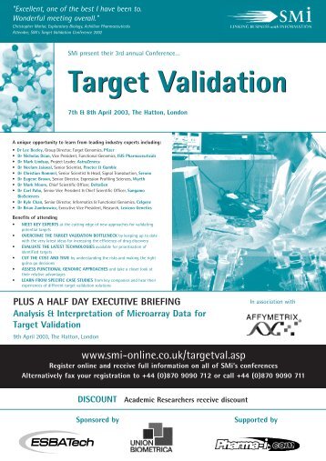 Target Validation - SMi Online