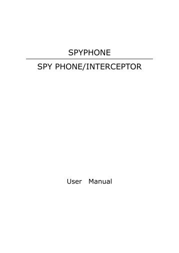 SPYPHONE SPY PHONE/INTERCEPTOR