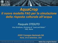 AquaCrop. Il nuovo modello FAO per la simulazione della risposta ...