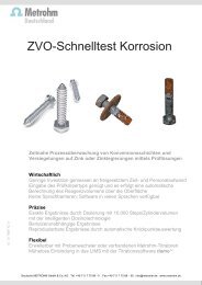 ZVO-Schnelltest Korrosion - Deutsche Metrohm GmbH & Co.