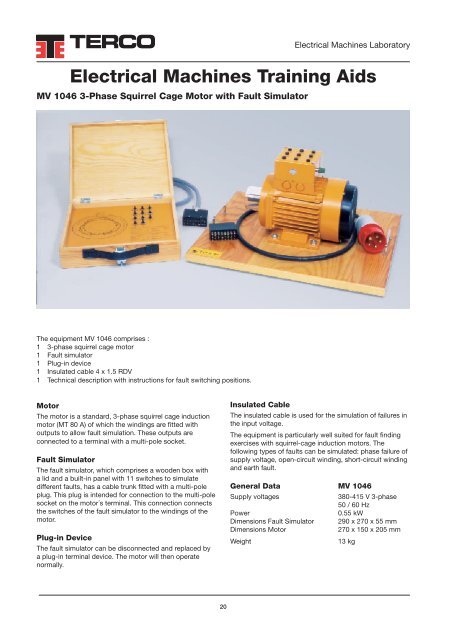 Electrical Machines Laboratory - Terco