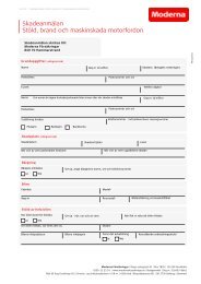 Skadeblankett - Maskinskada (PDF) - Moderna FÃ¶rsÃ¤kringar