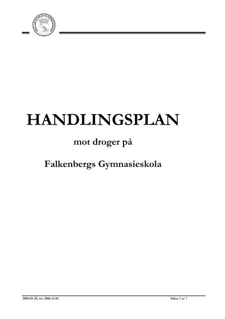 Handlingsplan mot droger