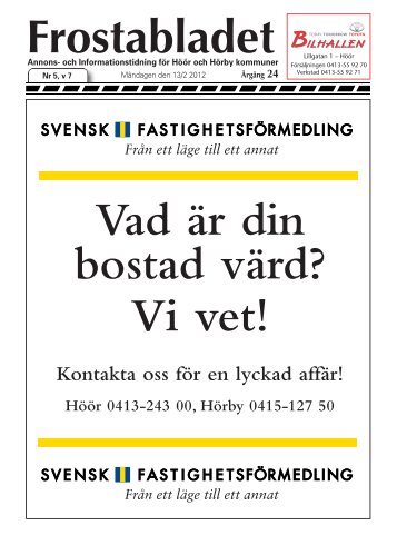 Klicka här så kan du läsa Frostabladet v. 7 2012