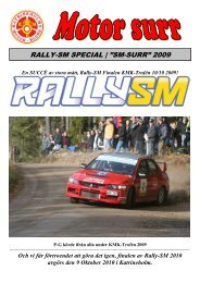 RALLY-SM SPECIAL | âSM-SURRâ 2009 - Katrineholms MK