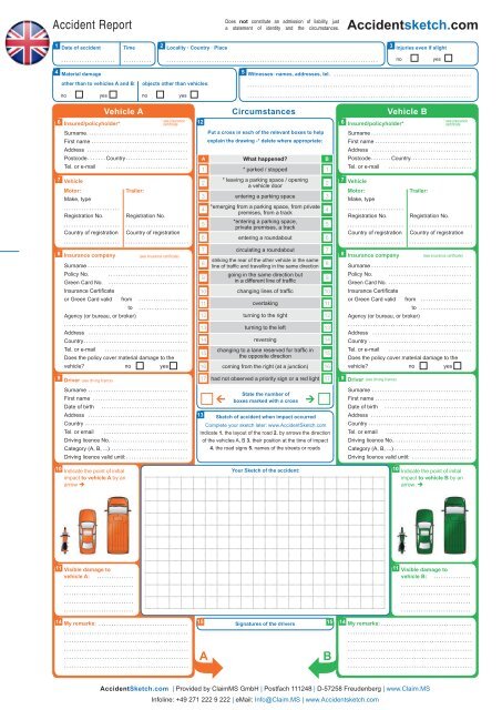 European accident statement - AccidentSketch