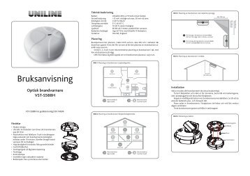 Bruksanvisning Optisk brandvarnare VST-S588H - Sigtunahem