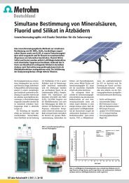 Simultane Bestimmung von Mineralsäuren, Fluorid und Silikat in ...