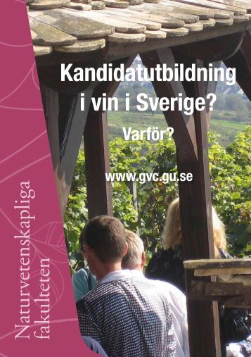 Kandidatutbildning i vin i Sverige? - Institutionen fÃ¶r geovetenskaper