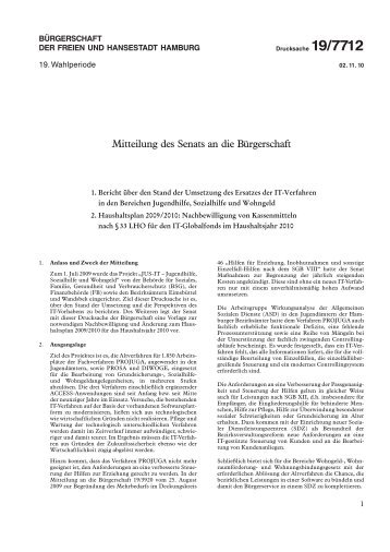 Drs. 19/7712: Bericht Ã¼ber den Stand der Umsetzung ... - Frank Schmitt