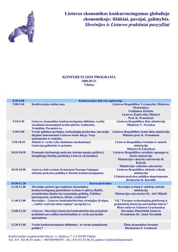 Konferencijos programa