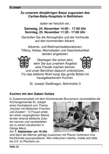 Pfarrbrief der katholischen Kirchengemeinde St. Joseph