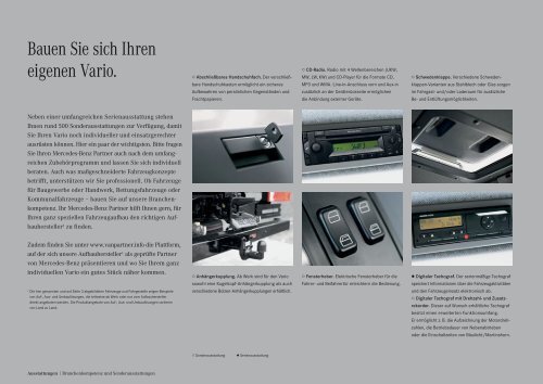 Ausstattung Vario (PDF, 144 KB) - Mercedes-Benz Deutschland