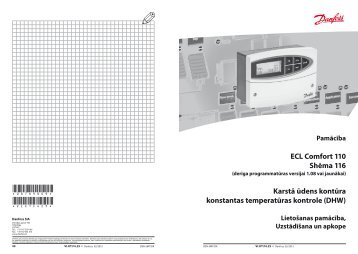 ECL Comfort 110, appl. 116, version 1.08 - Danfoss apkures portÄls