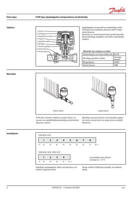 FJVR tipa atpakaÄ¼gaitas temperatÅ«ras ierobeÅ¾otÄjs - Danfoss ...