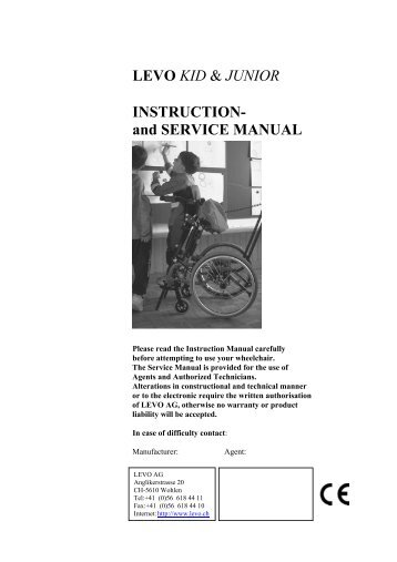 Instruction Manual LEVO KID & JR - Levo AG