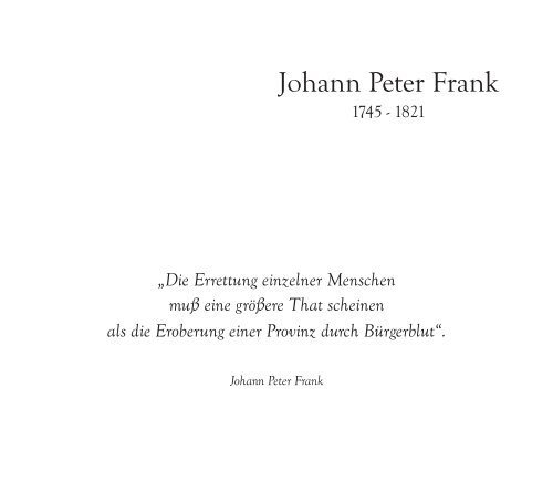 Kurzbiographie - Johann - Peter - Frank Gesellschaft
