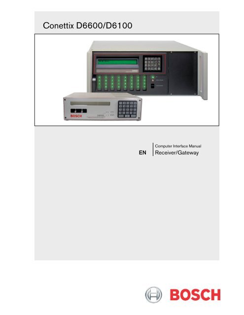 User Guide / Instruction Book - Bosch Security Systems