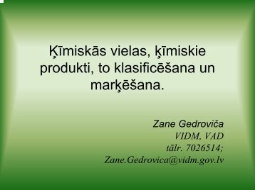 Ä¶Ä«miskÄs vielas un Ä·Ä«miskie produkti