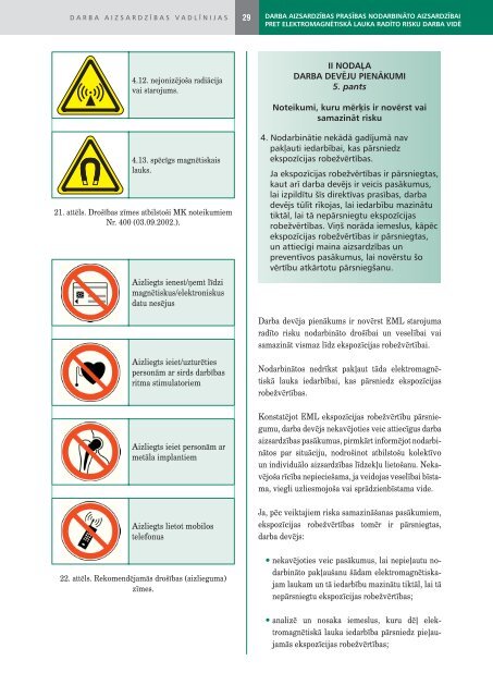 vadlÄ«nijas darba aizsardzÄ«bas prasÄ«bas nodarbinÄto aizsardzÄ«bai pret ...