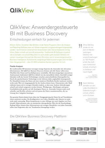 QlikView: In-Memory QlikView: Anwendergesteuerte BI mit ... - Navax