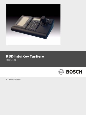 KBD IntuiKey Tastiere - Bosch Security Systems