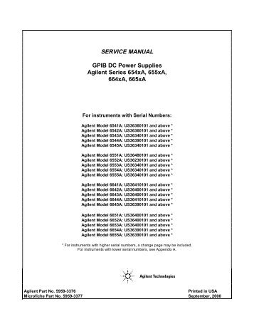 654xA-665xA Service Manual - ES Documentation