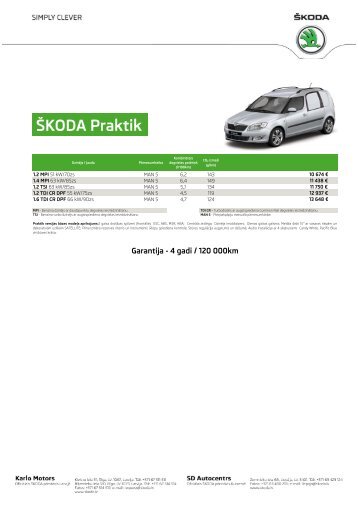 KomplektÄcijas un cenas 300.41 Kb - Å KODA Latvija