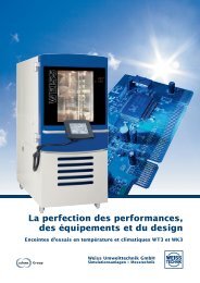 Gamme WT³ - Weiss Technik France