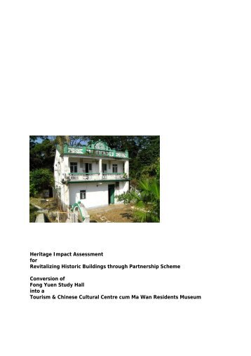 Heritage Impact Assessment Report of Fong Yuen Study Hall