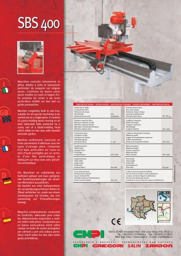 I GB F D E - CMPI Costruzione Macchine per Marmo e Granito