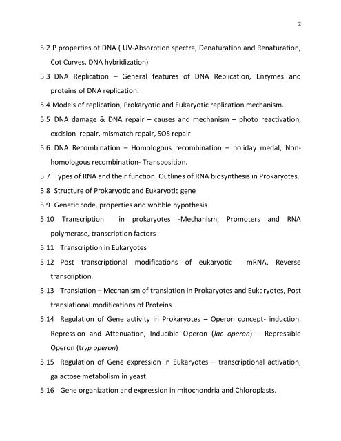 Molecular Biology, Biochemistry and Genetics - rgukt