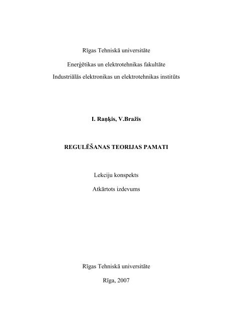 "RegulÄÅ¡anas teorijas pamati, lekciju konspekts" (.pdf)