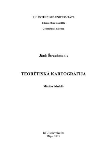 TeorÄtiskÄ kartogrÄfija - BÅ«vniecÄ«bas fakultÄte