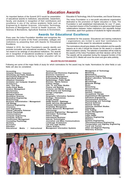 Indo-Global Education Summit 2013 - The Indus Foundation