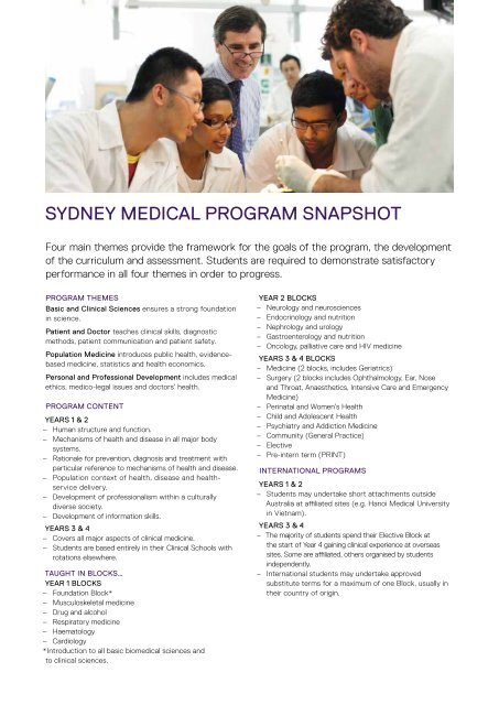 A YOUR GUIDE TO MEDICINE 2014 - The University of Sydney