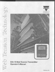 Operator's Manual DXt-15 Web Tension Transmitter