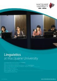 Linguistics at Macquarie University - KOM Consultants
