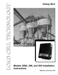 Models 308A, 306, and 304 Installation Instructions Vishay BLH