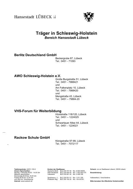 La Becker Schulen Hansestadt Laœbeck