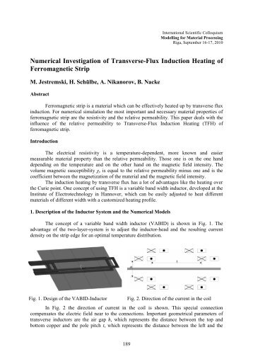 Numerical Investigation of Transverse-Flux Induction Heating of ...
