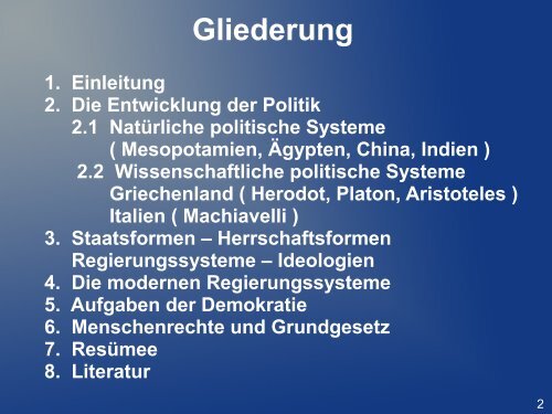 Politische Systeme und Ideologien