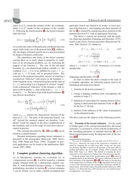 A complete gradient clustering algorithm formed with kernel estimators