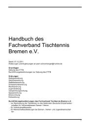 FTTB Handbuch - Fachverband Tischtennis Bremen FTTB